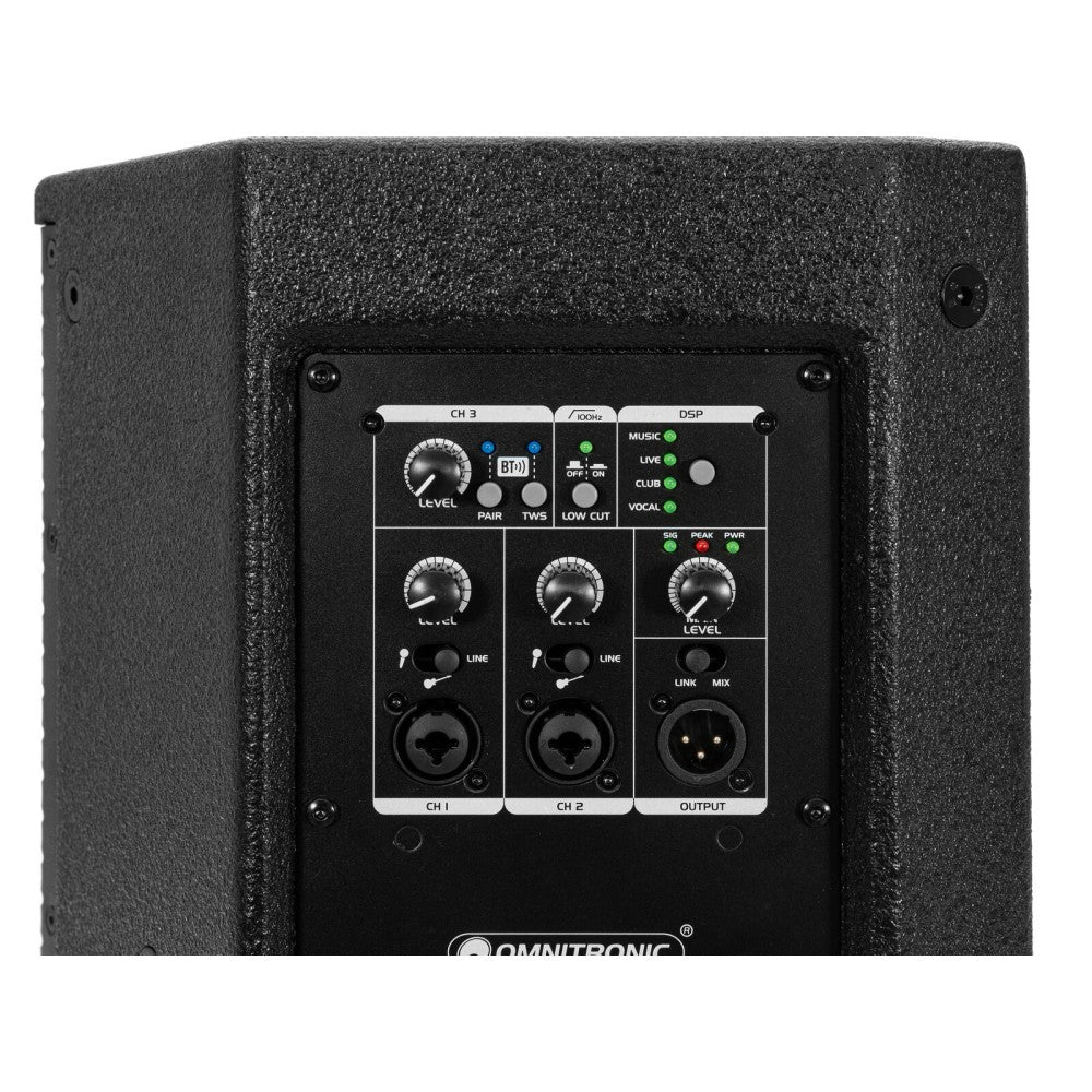 OMNITRONIC PAS-212A MK4 2-way Top, active, DSP, BT