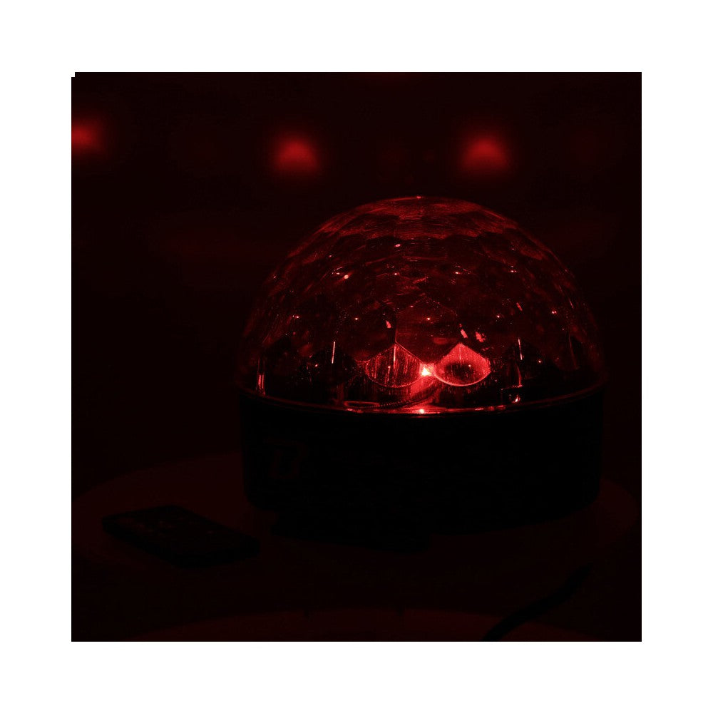 BoomTone DJ 9 W half-sphere LED light ball with 3 RGB LEDs, remote control included