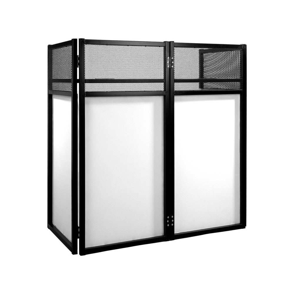 BoomTone DJ Stand to install the DJ equipment and to hide the control room - white color