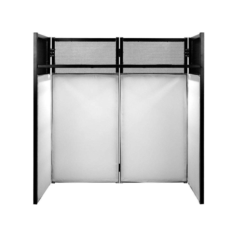 BoomTone DJ Stand to install the DJ equipment and to hide the control room - white color