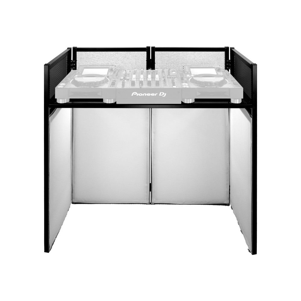 BoomTone DJ Stand to install the DJ equipment and to hide the control room - white color