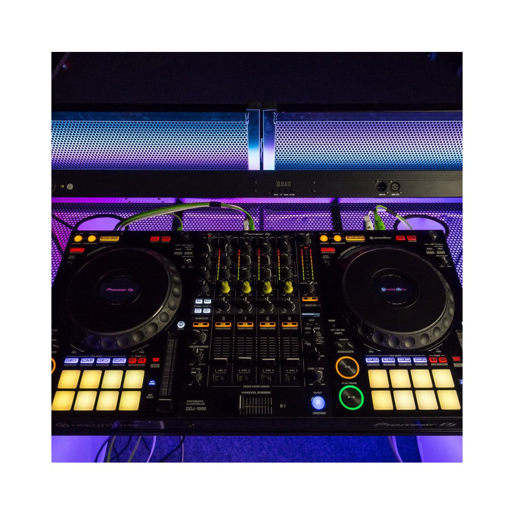 BoomTone DJ Stand to install the DJ equipment and to hide the control room - white color