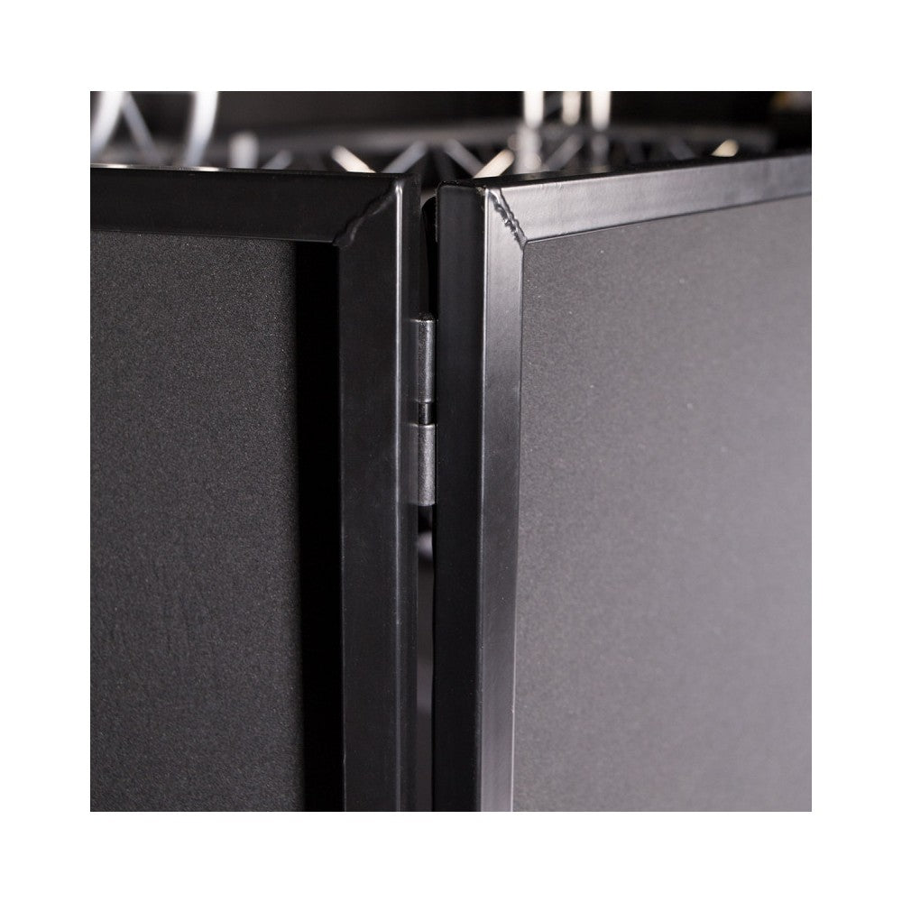 BoomTone DJ Stand to set up DJ equipment and conceal the control booth - black color