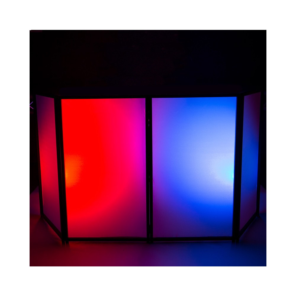 BoomTone DJ Stand para instalar el equipo de DJ y ocultar la cabina de control - color blanco