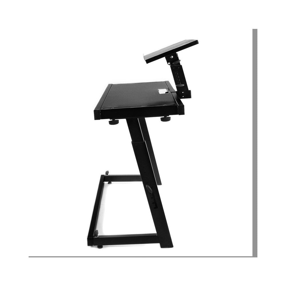 BoomTone DJ Mueble DJ con soporte PC integrado, fabricado en acero