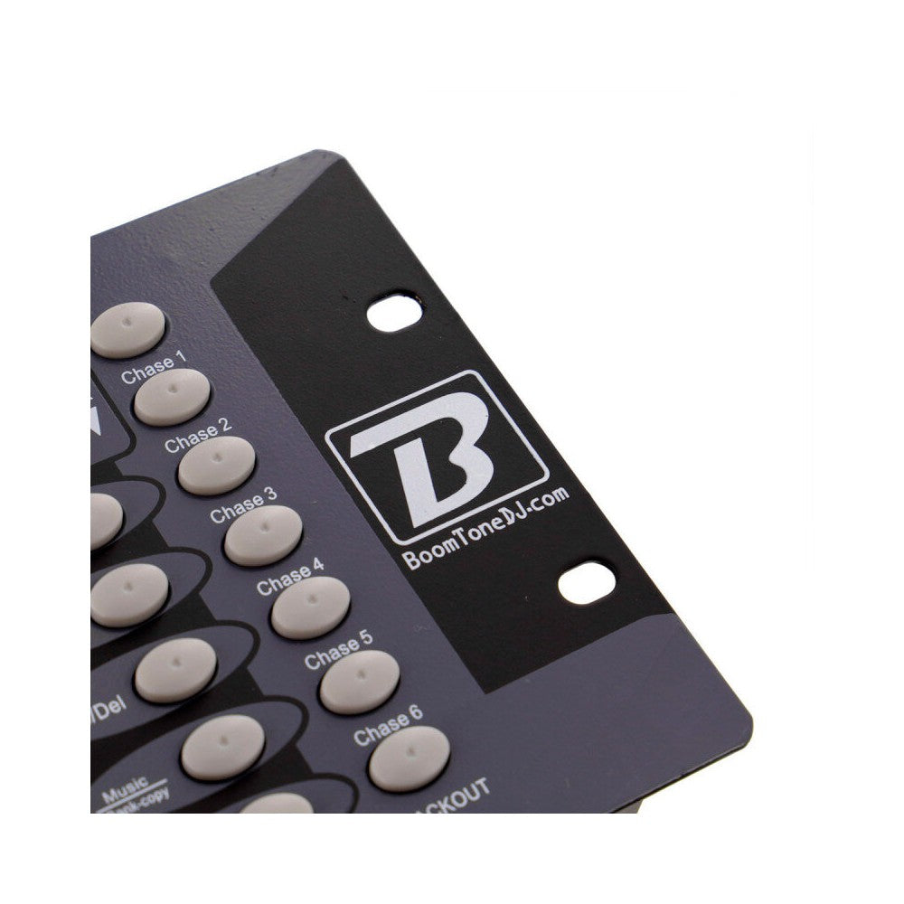 BoomTone DJ 192 channels DMX controller for lighting effects, 23 banks of 8 scenes, 12 fixtures