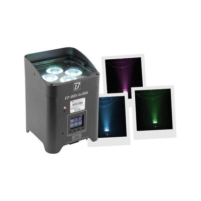 Proyector LED BoomTone DJ 4 x 15 W a batería con conexión Wi-Fi