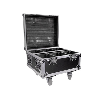 Flight-case diseñado para transportar 6 proyectores BoomtoneDj EZ-BOX 4 x 15 W y recargarlos