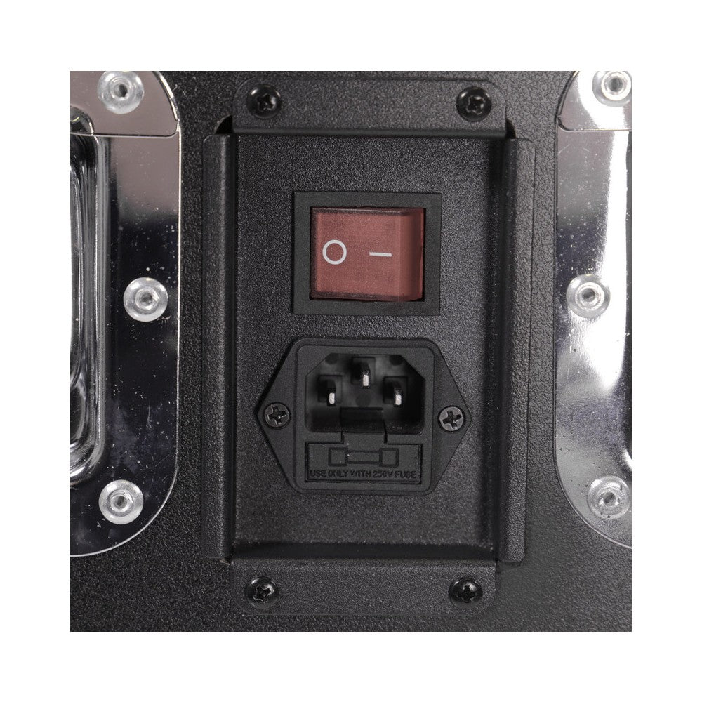 BoomTone DJ Flight case designed for transporting 6 BoomtoneDj EZ-BOX 4 x 15 W projectors and recharging them