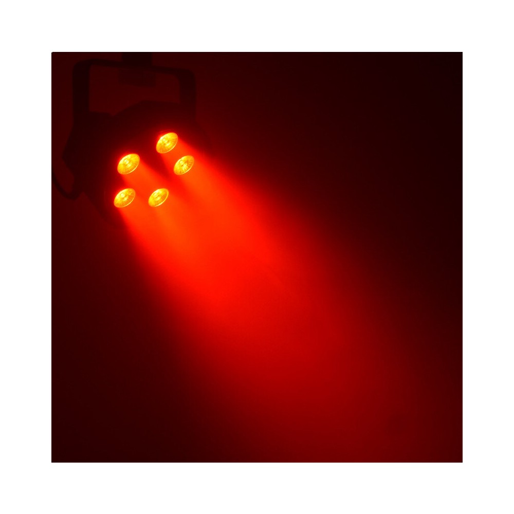 BoomTone DJ Set of 2 Flat LED Spotlights 5 x 5W 4-in-1 with Carrying Bag