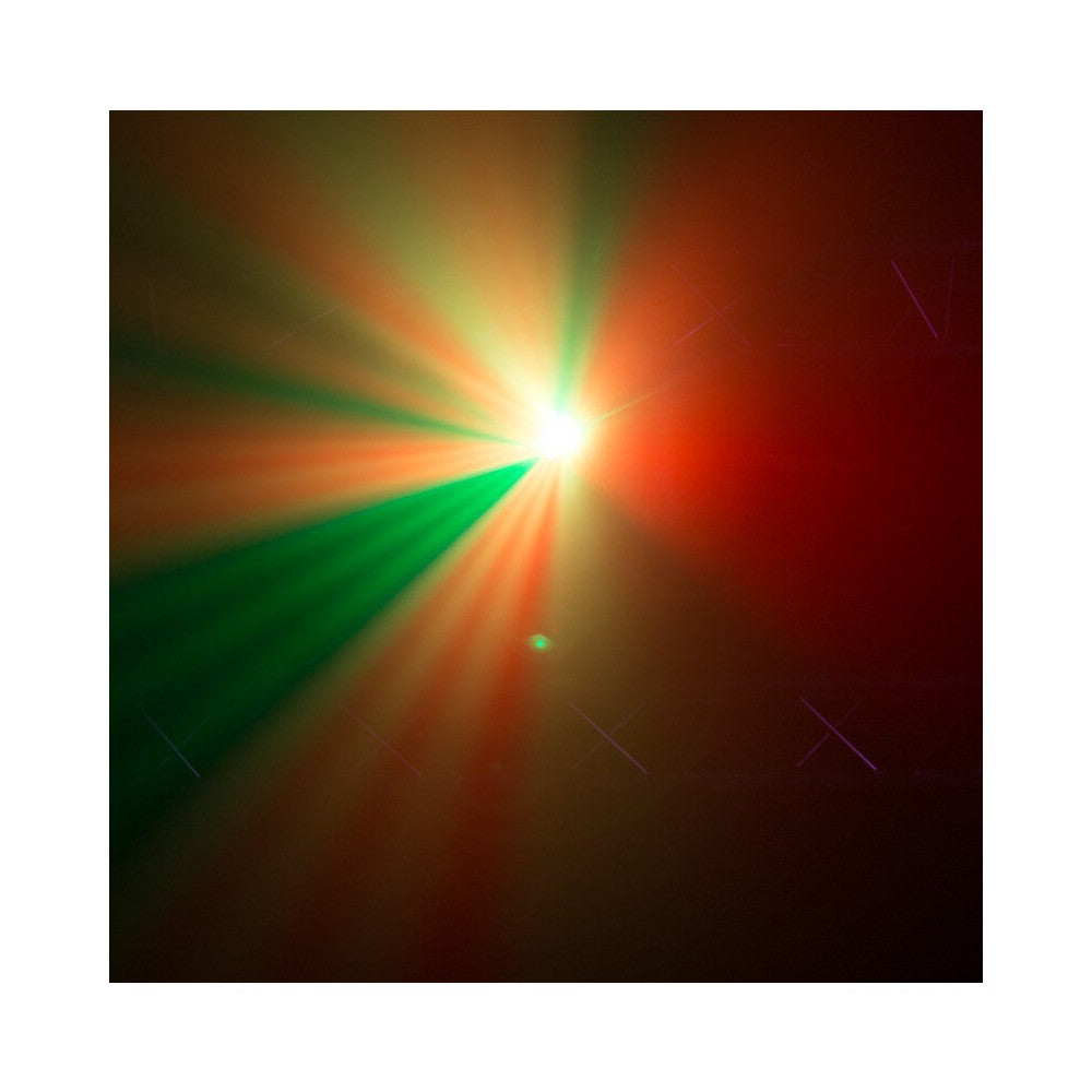 BoomTone DJ 4-in-1 light show with a multitude of effects: laser, strobe, animated gobos, Derby