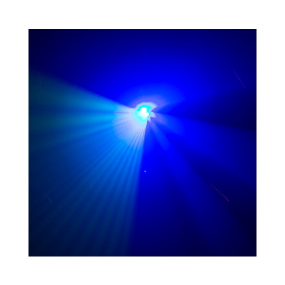 BoomTone DJ 4-in-1 light show with a multitude of effects: laser, strobe, animated gobos, Derby