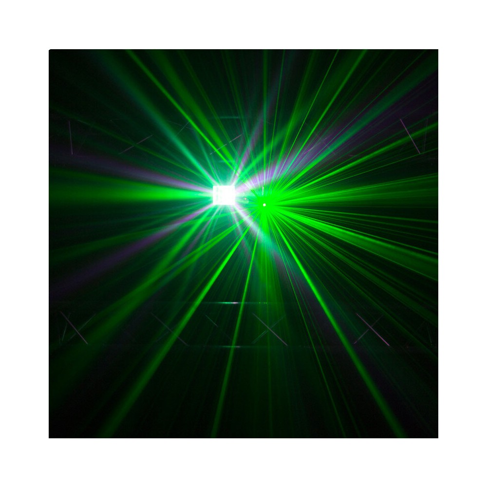 BoomTone DJ 4-in-1 light show with a multitude of effects: laser, strobe, animated gobos, Derby