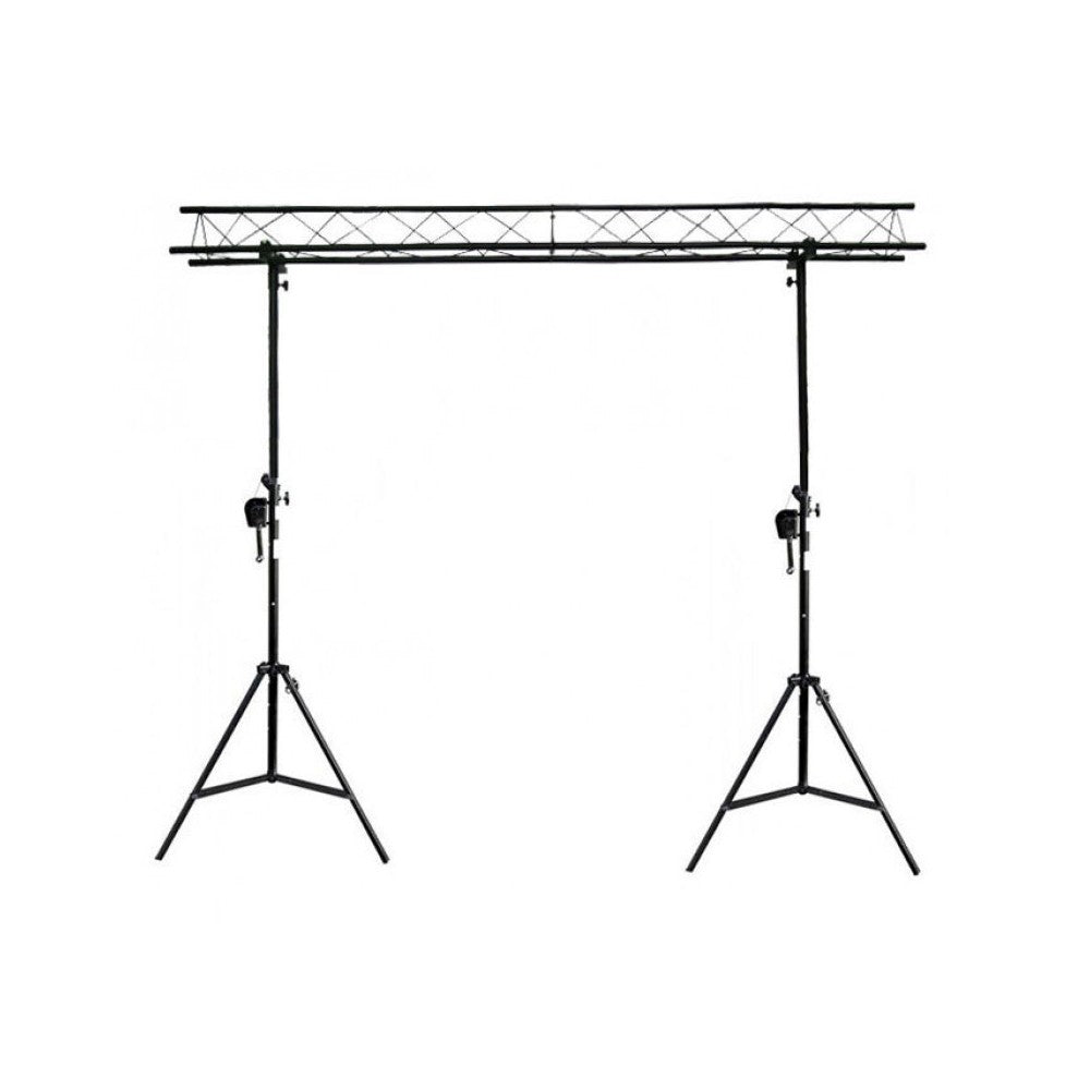 BoomTone DJ Portico steel truss with 2 structures, width 3 m (1.5 + 1.5 m), max. height 3  m, hand cranked height adjustment