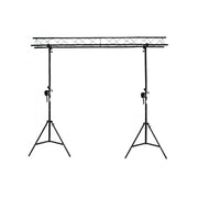 BoomTone DJ Portico steel truss with 2 structures, width 3 m (1.5 + 1.5 m), max. height 3  m, hand cranked height adjustment