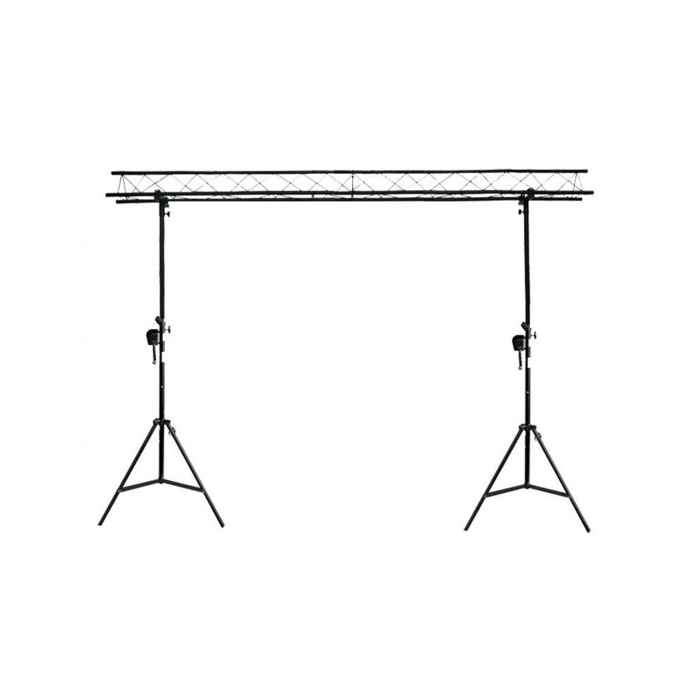 BoomTone DJ Portico steel truss with 2 structures, width 4 m (2 + 2 m), max. height 3 m, hand cranked height adjustment