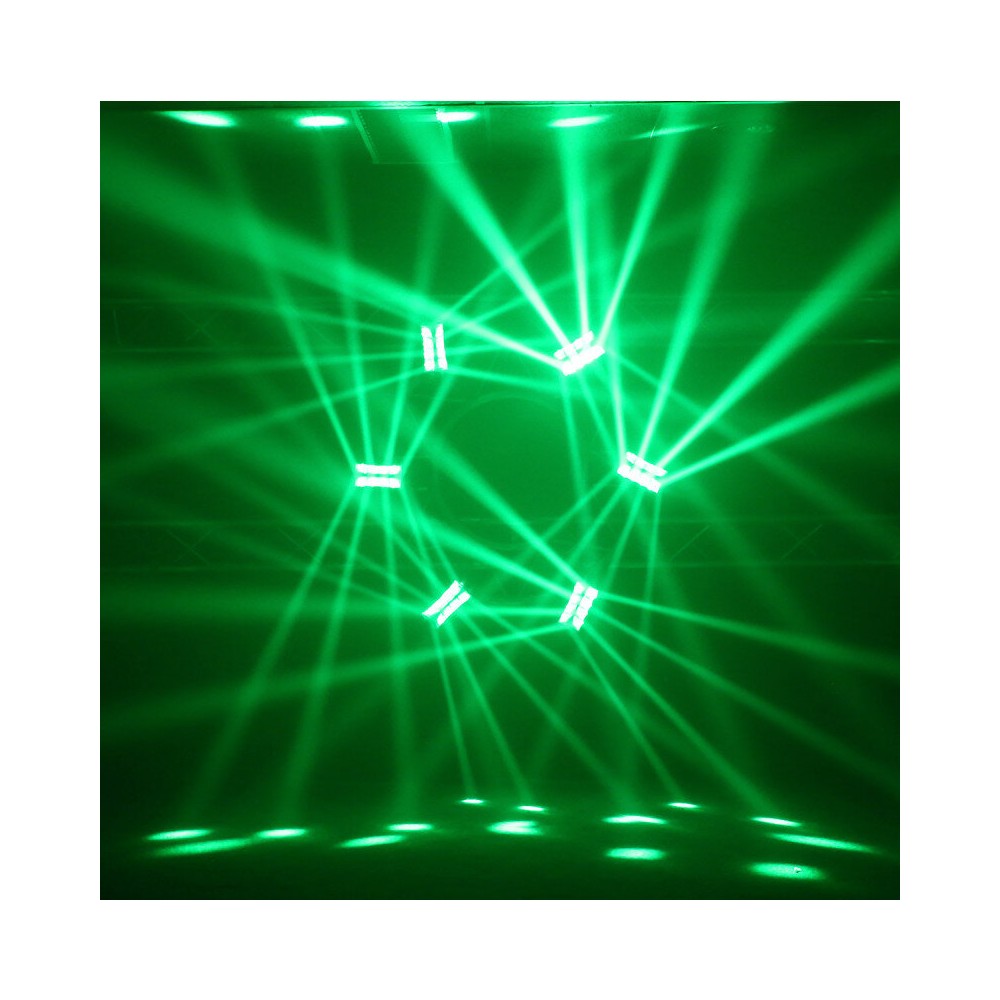 BoomTone DJ 8 CREE 10 W RGBW 4-in-1 LEDs beam effect light show with 2 x 4 lenses, 360° rotation