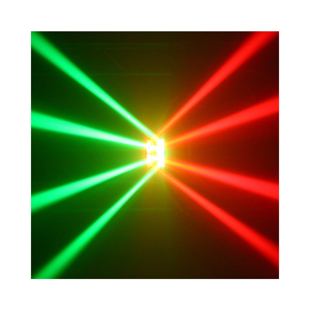 BoomTone DJ 8 CREE 10 W RGBW 4-in-1 LEDs beam effect light show with 2 x 4 lenses, 360° rotation