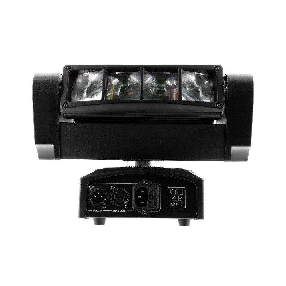 BoomTone DJ 8 CREE 10 W RGBW 4-in-1 LEDs beam effect light show with 2 x 4 lenses, 360° rotation