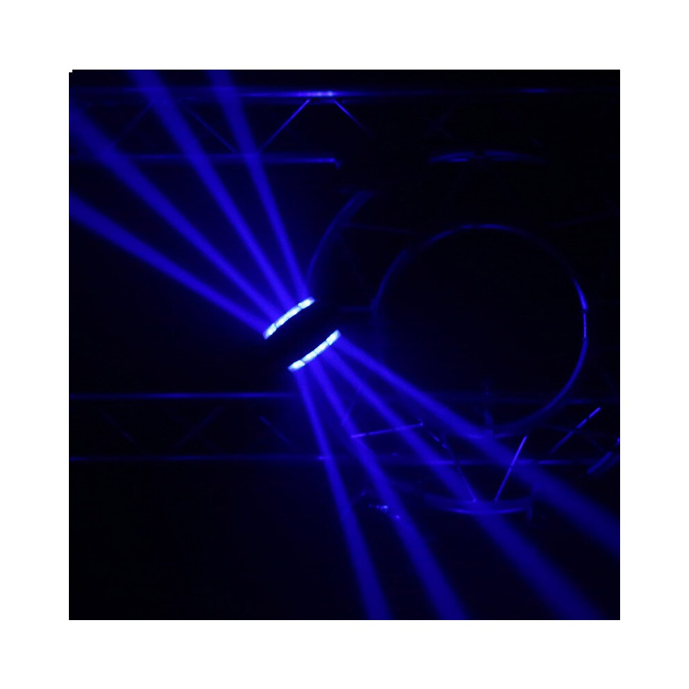 BoomTone DJ 8 CREE 10 W RGBW 4-in-1 LEDs beam effect light show with 2 x 4 lenses, 360° rotation