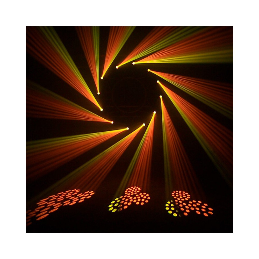BoomTone DJ 30 W high brightness lyre spot with RGB LED ring, Strobe effect, 7 color & 7 Gobos wheels