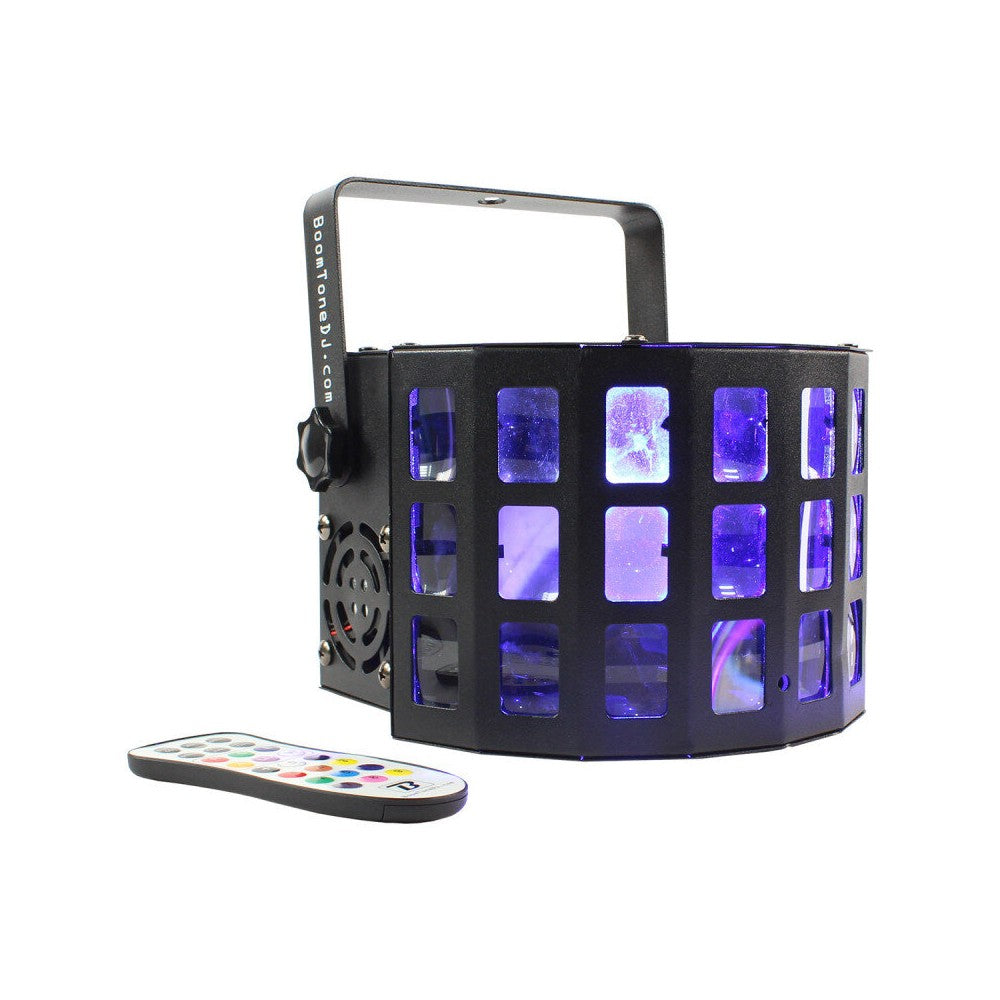 Espectáculo de luces LED BoomTone DJ 4 x 5 W RGBW, control remoto IR incluido