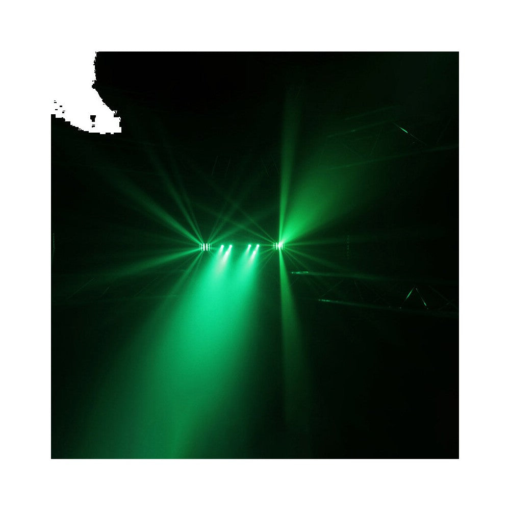 BoomTone DJ Lighting stand with 2 projectors of 9 multicolored RGBW 1 W LEDs and 2 Nano Derby of 12 W each