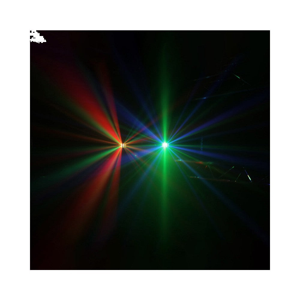 BoomTone DJ Lighting stand with 2 projectors of 9 multicolored RGBW 1 W LEDs and 2 Nano Derby of 12 W each