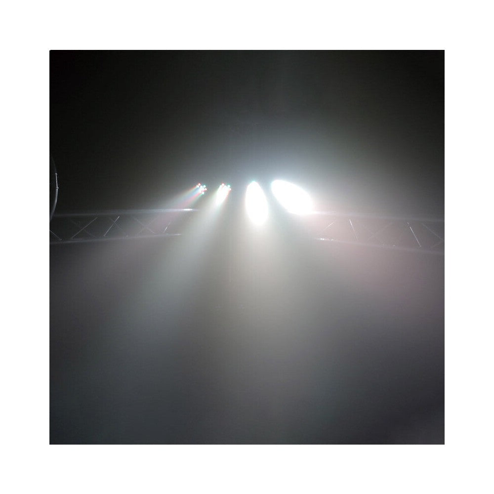 BoomTone DJ Lighting stand with 2 projectors of 9 multicolored RGBW 1 W LEDs and 2 Nano Derby of 12 W each