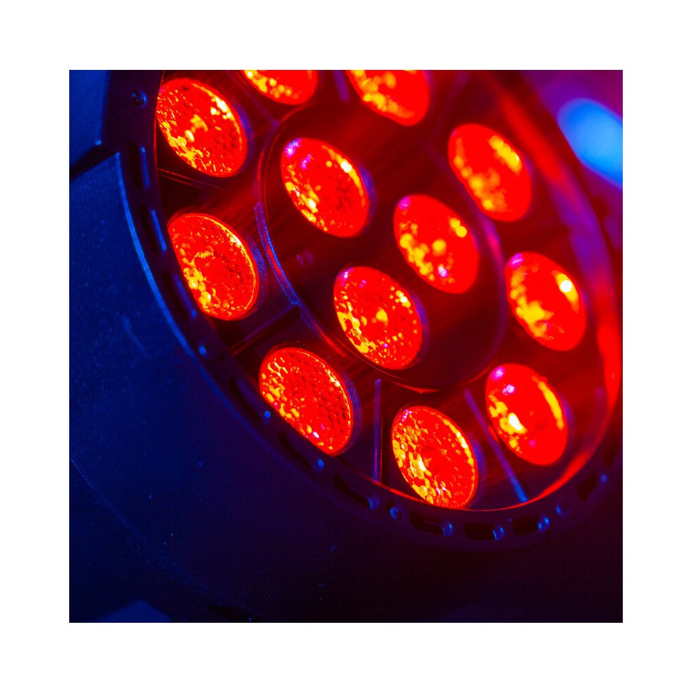 BoomTone DJ 12 x 3 W RGB 3 en 1 PAR LEDs con mando a distancia