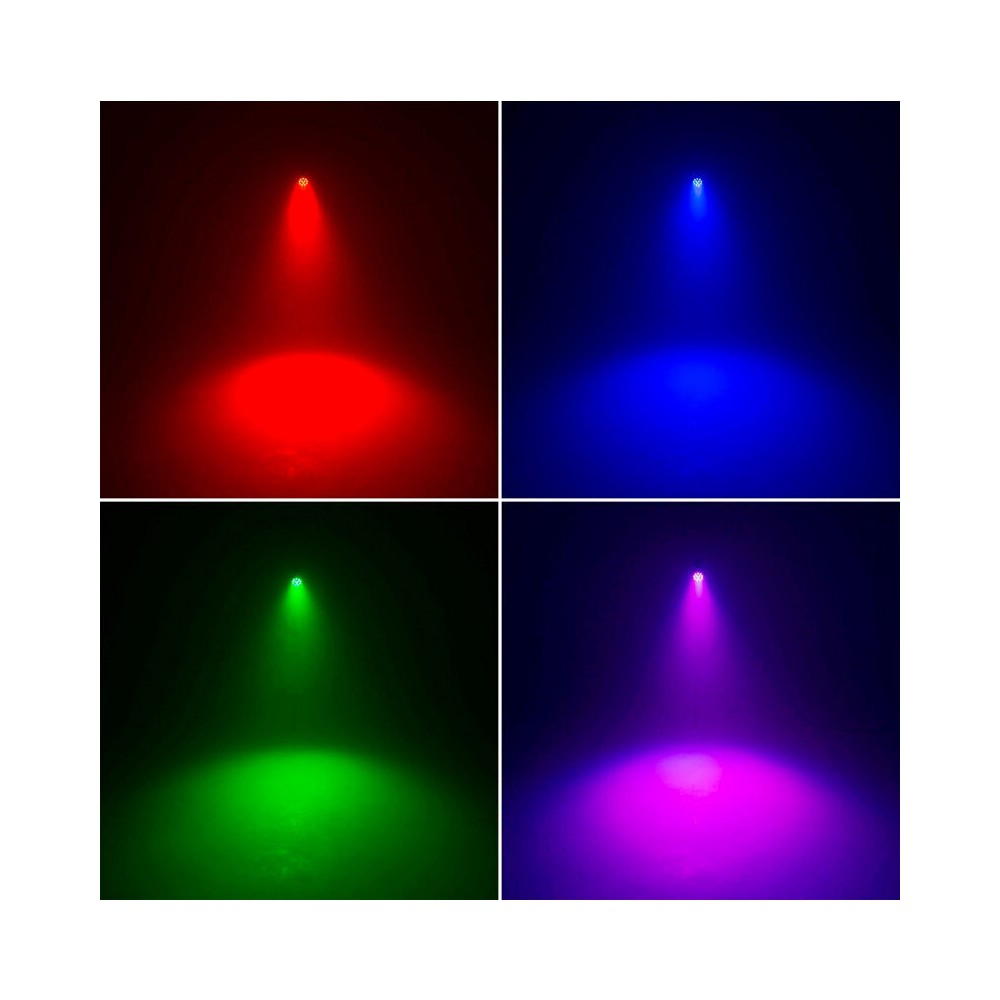 BoomTone DJ 12 x 3 W RGB 3 en 1 PAR LEDs con mando a distancia
