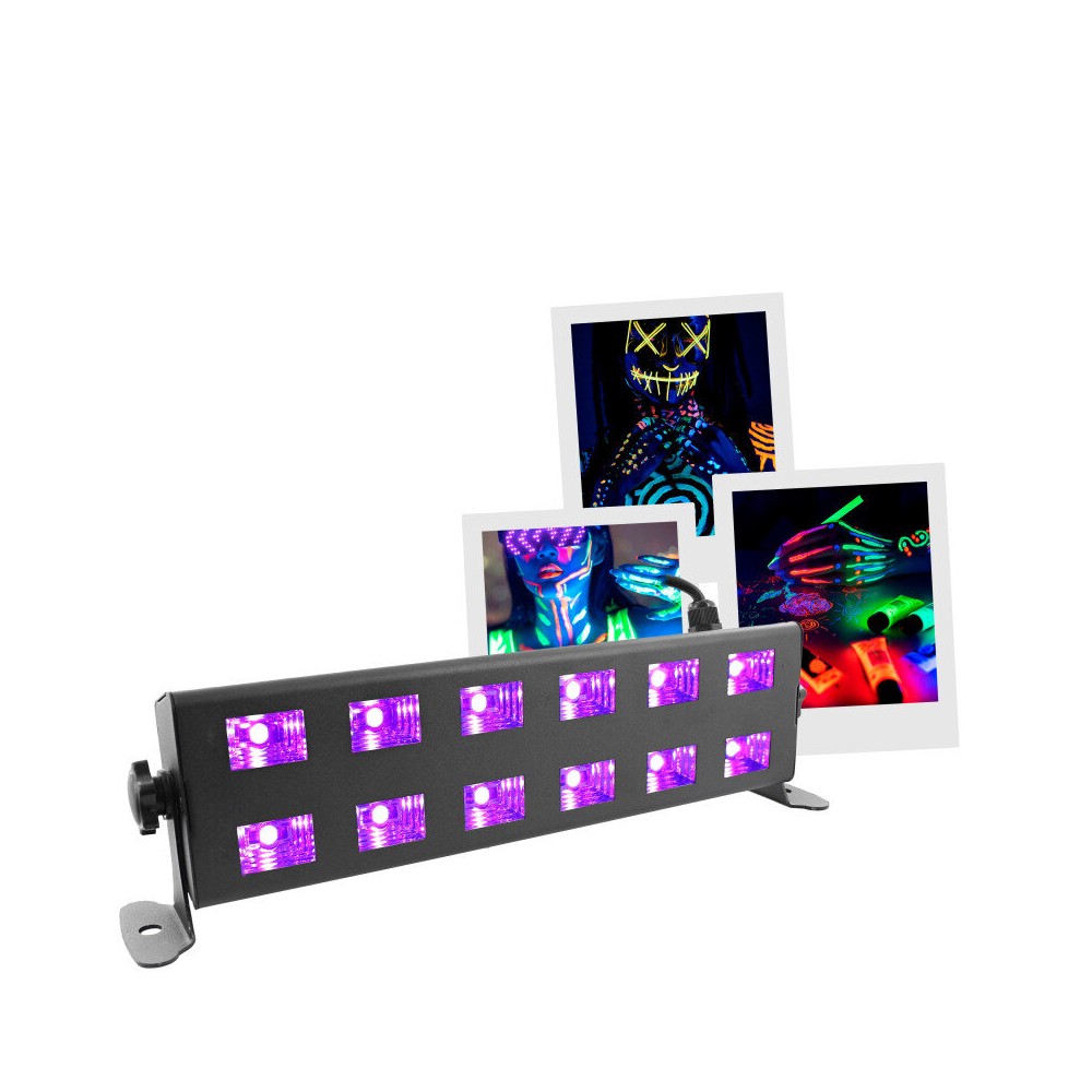 BoomTone DJ 12 x 1 W UV LED BAR black light projector