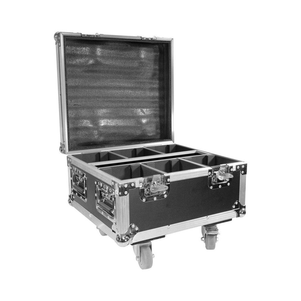 BoomTone DJ Pack de 6 proyectores EZBOX 4x15W + maleta de transporte y carga