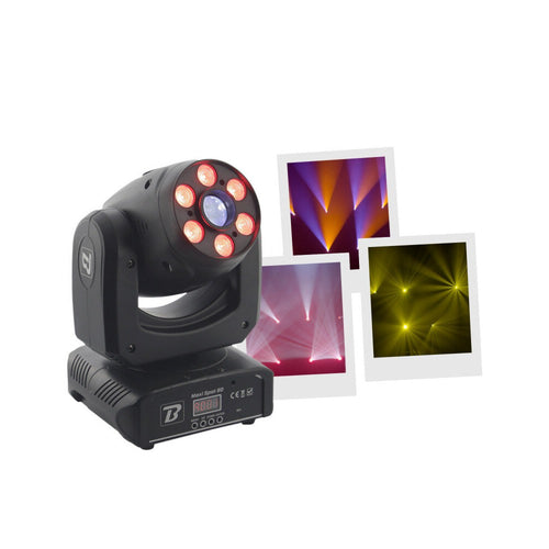 BoomTone DJ 2-in-1 Wash and a Spot moving head with 6 x 10 W RGBW LEDs