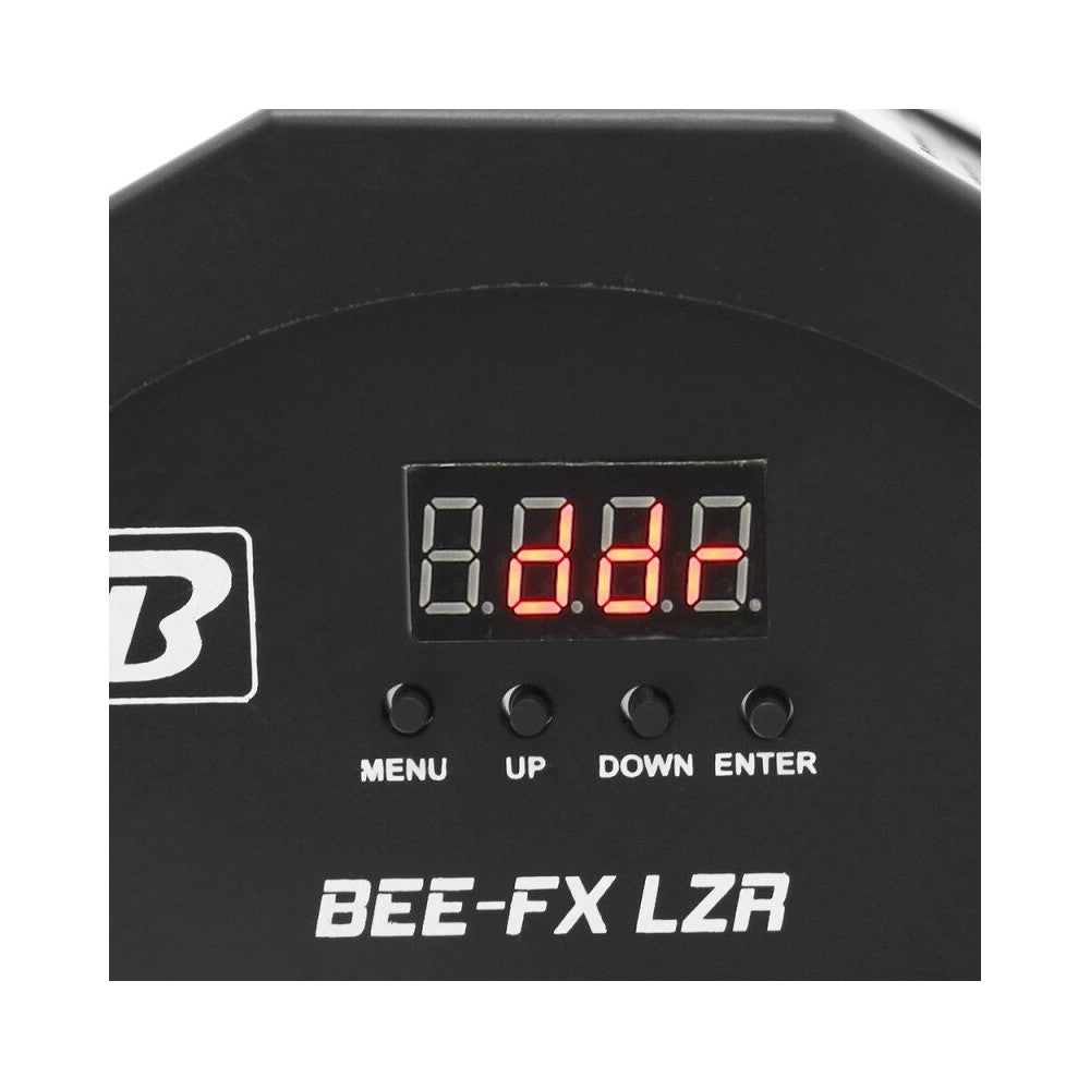 Efecto LED BoomTone DJ 2 en 1, efecto giratorio Honeycomb y efecto láser multipunto verde.