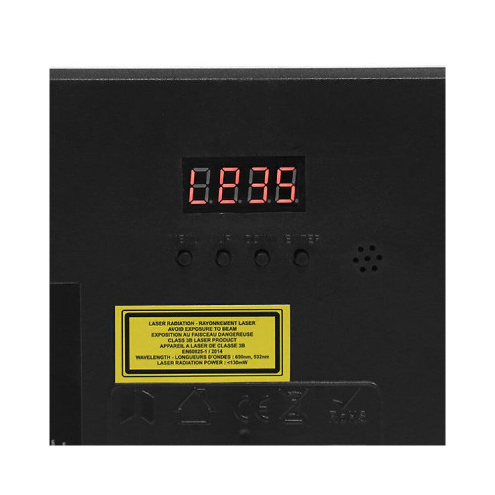 BoomTone DJ 5-in-1 light show: strobe, crystal ball, UV, laser and LED wash, 18 DMX channels,  remote control