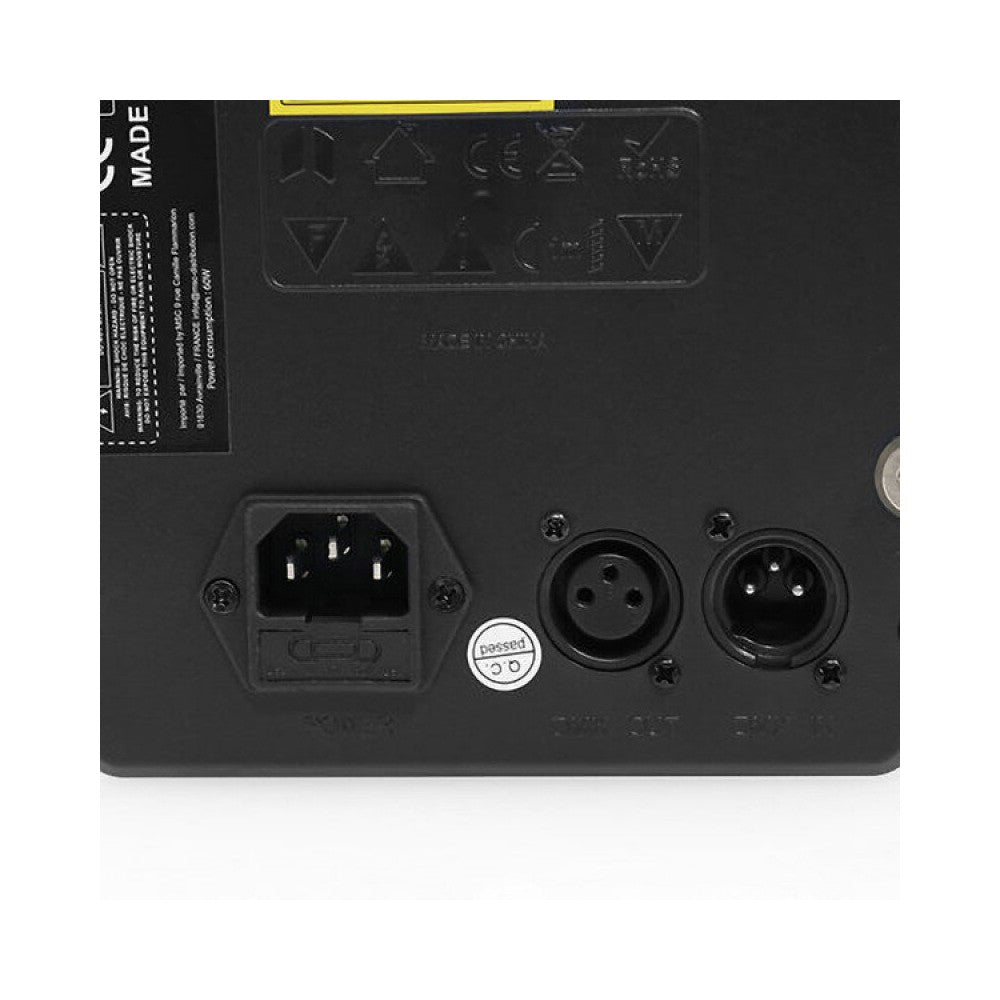 BoomTone DJ 5-in-1 light show: strobe, crystal ball, UV, laser and LED wash, 18 DMX channels,  remote control