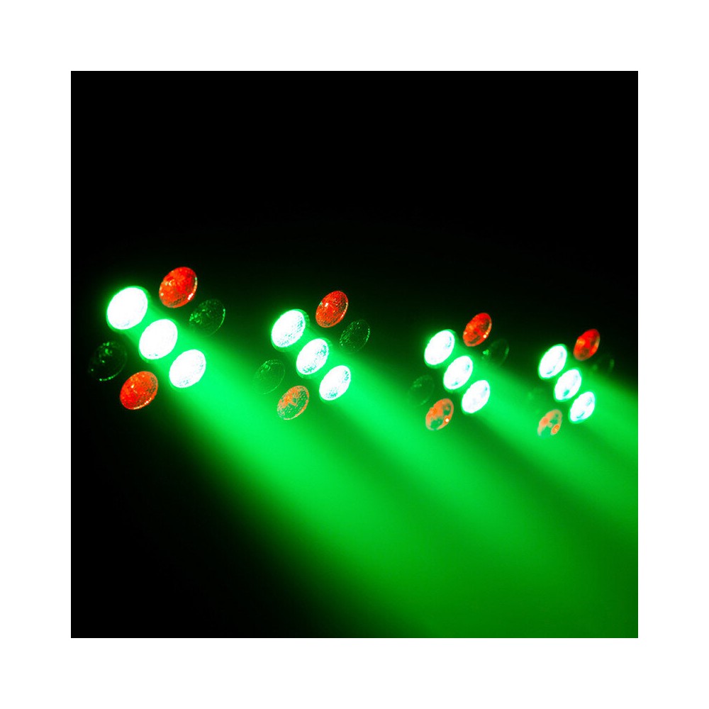 BoomTone DJ Wash type LED light show equipped with 28 RGB LEDs, delivered with height-adjustable tripod