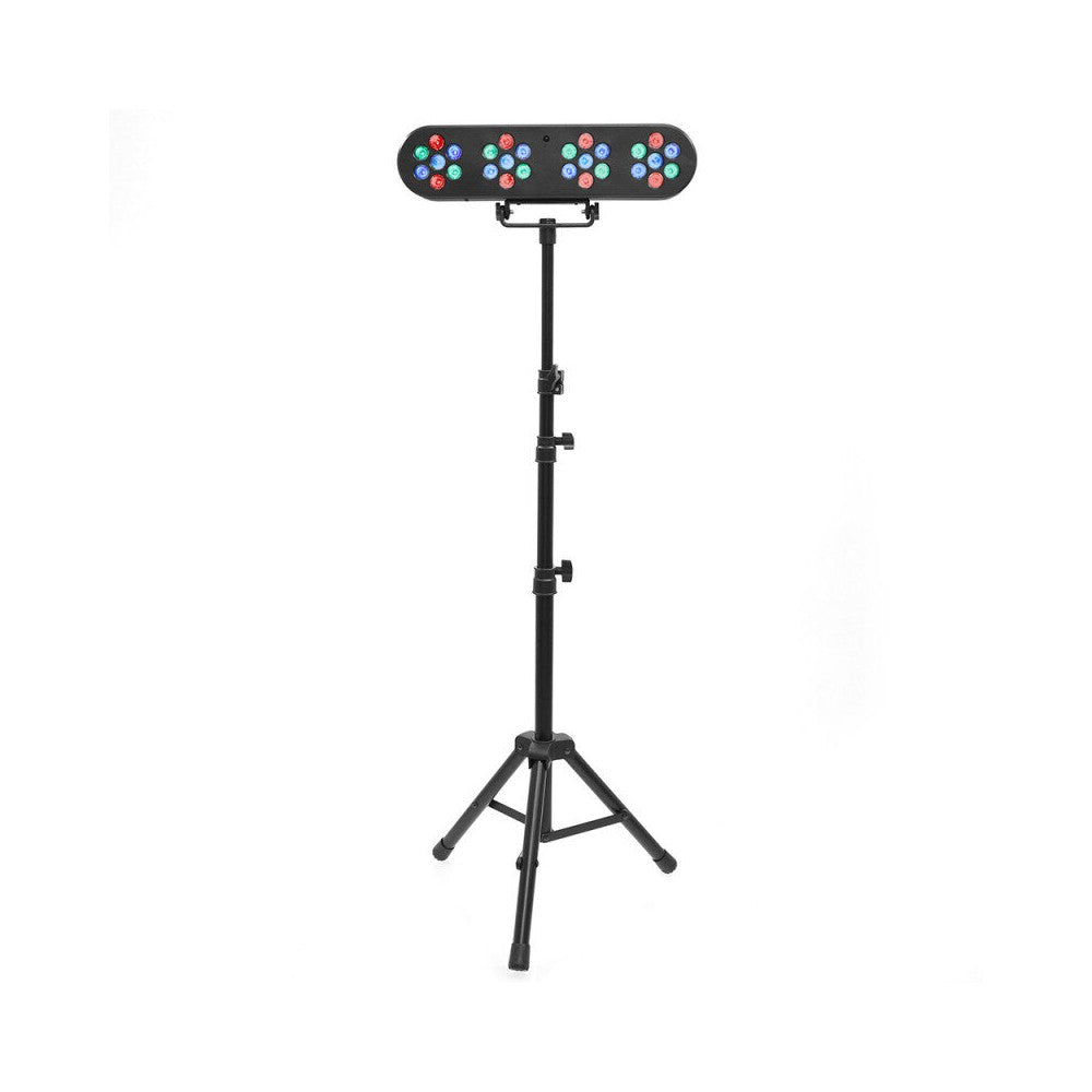 BoomTone DJ Wash type LED light show equipped with 28 RGB LEDs, delivered with height-adjustable tripod