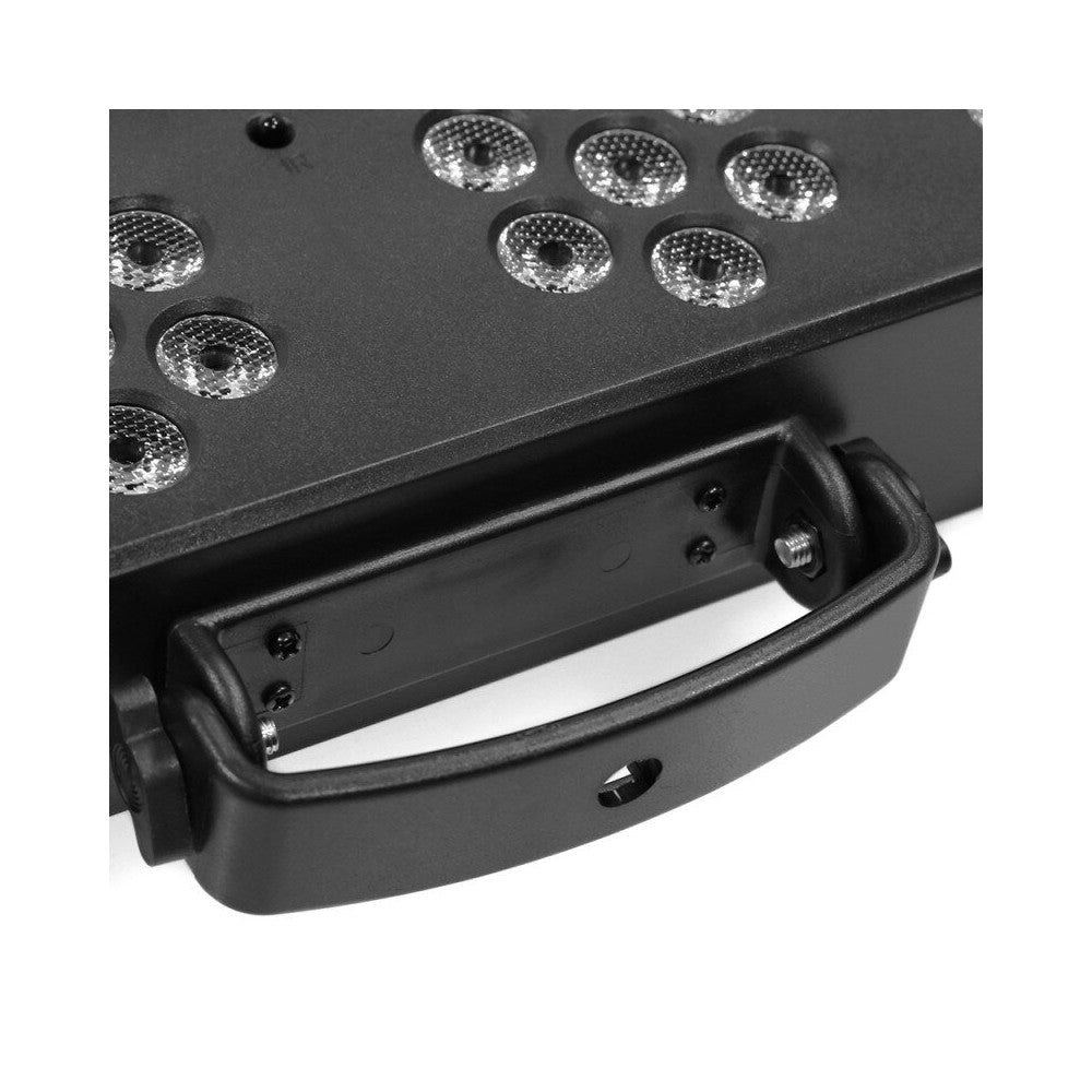 BoomTone DJ Wash type LED light show equipped with 28 RGB LEDs, delivered with height-adjustable tripod