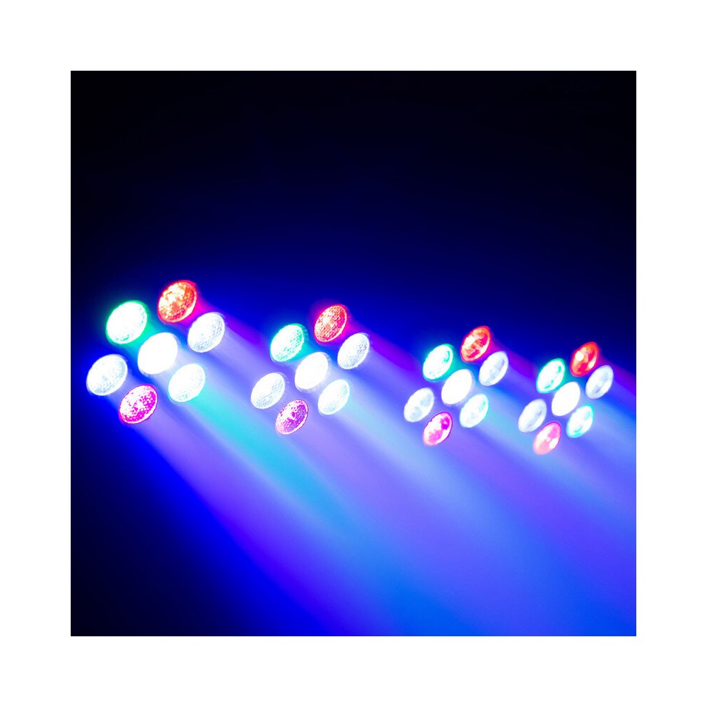 BoomTone DJ Wash type LED light show equipped with 28 RGB LEDs, delivered with height-adjustable tripod