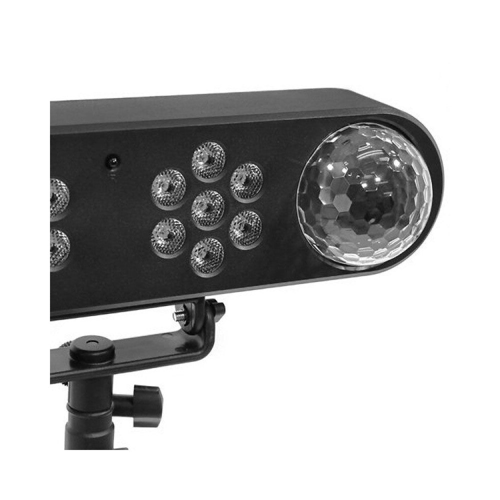 BoomTone DJ 2-in-1 multibeam effect and multicolored wash LED light set with adjustable tripod and  remote control