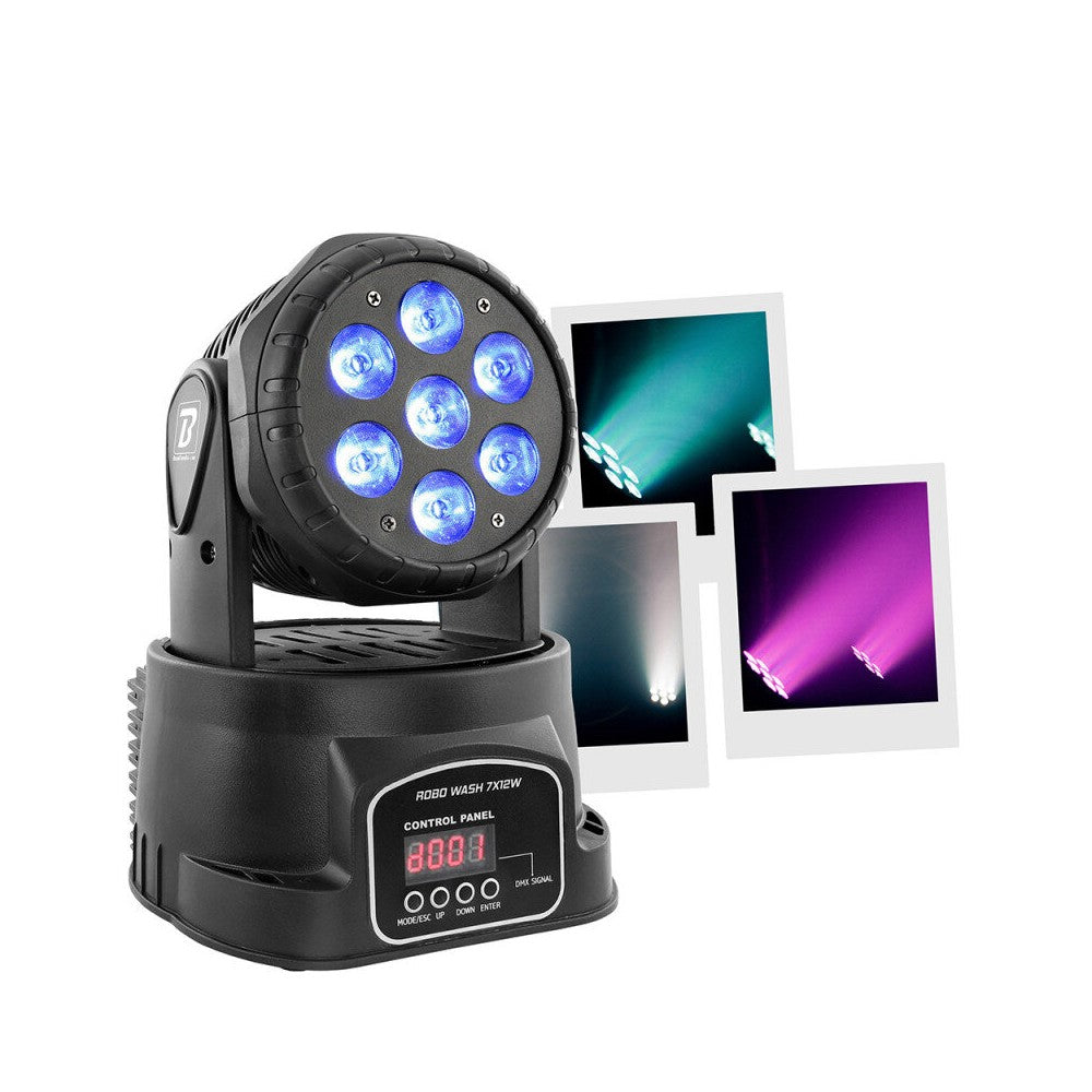 BoomTone DJ 7 x 12 W 4-in-1 LED Wash moving head