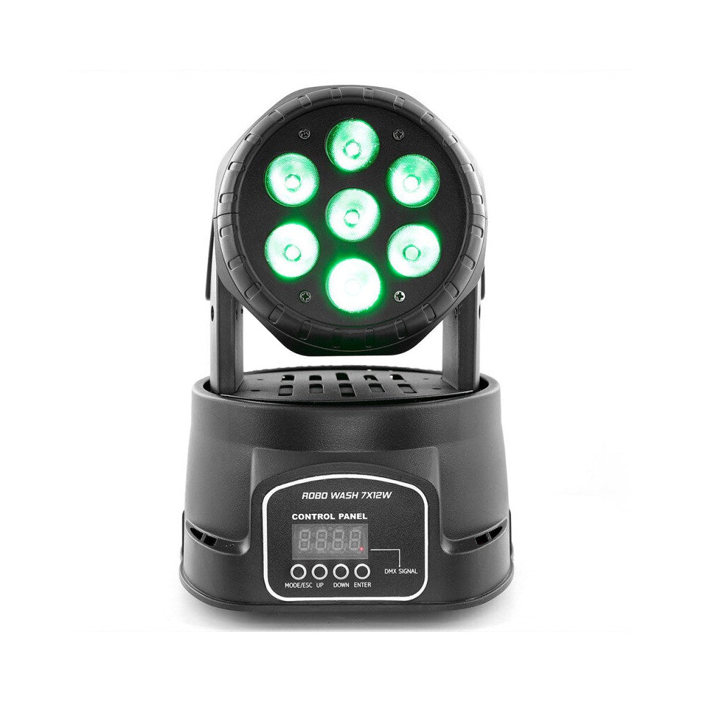 Cabeza móvil wash BoomTone DJ 7 x 12 W 4 en 1 LED
