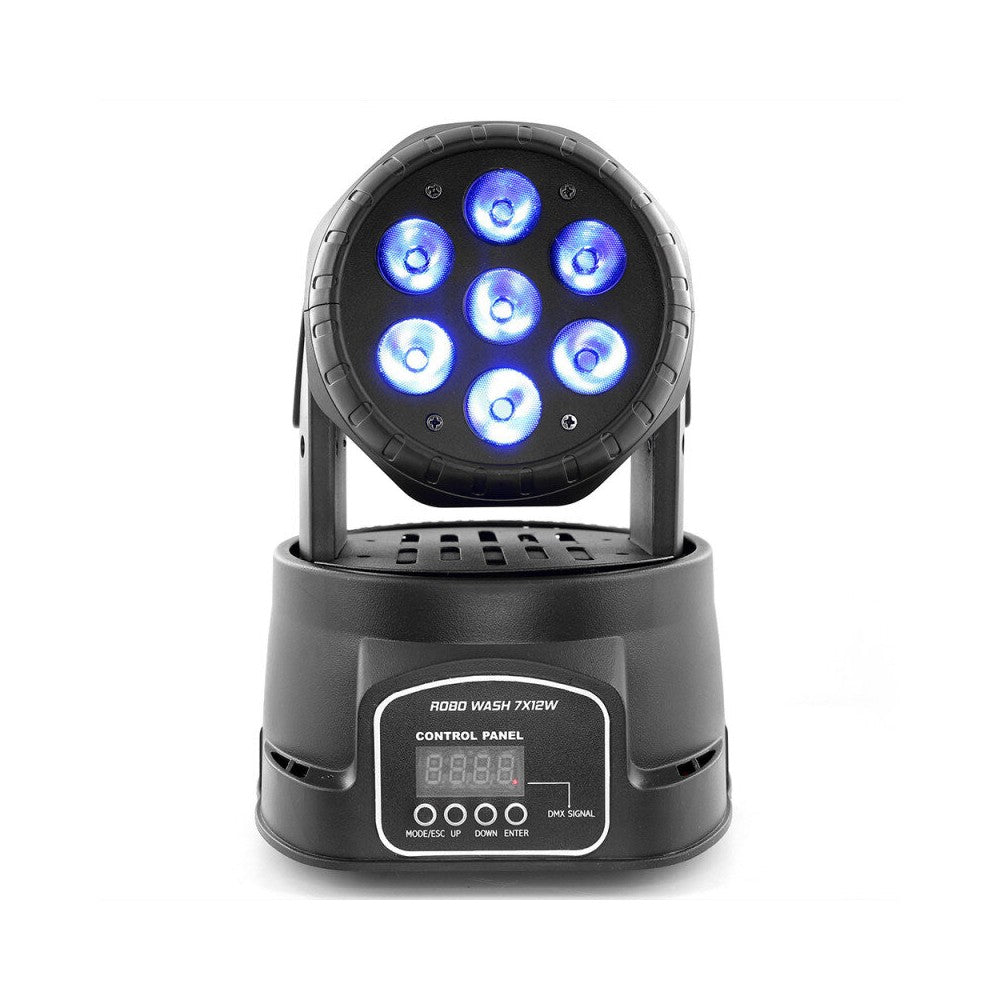 Cabeza móvil wash BoomTone DJ 7 x 12 W 4 en 1 LED
