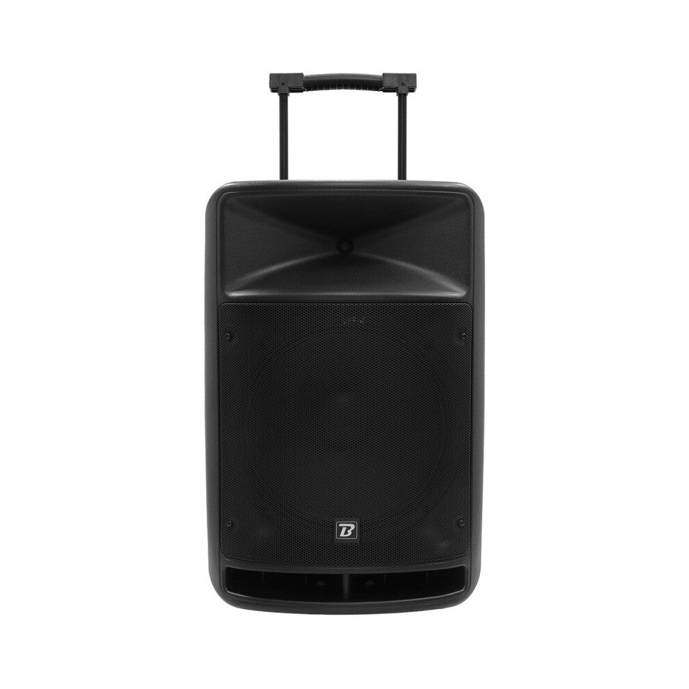 BoomTone DJ 800 W mobile loudspeaker, 15" woofer, SD card reader, USB and IR remote control, battery powered
