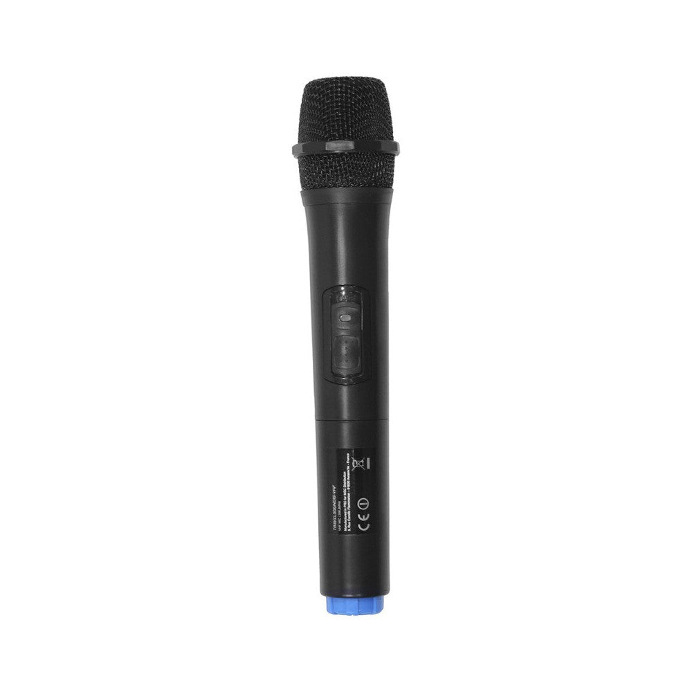 BoomTone DJ 800 W mobile loudspeaker, 15" woofer, SD card reader, USB and IR remote control, battery powered