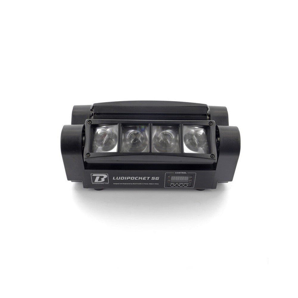 BoomTone DJ Beam effect light show, 2 x 4 lenses, 8 x 3W RGBW 4-in-1 CREE LED