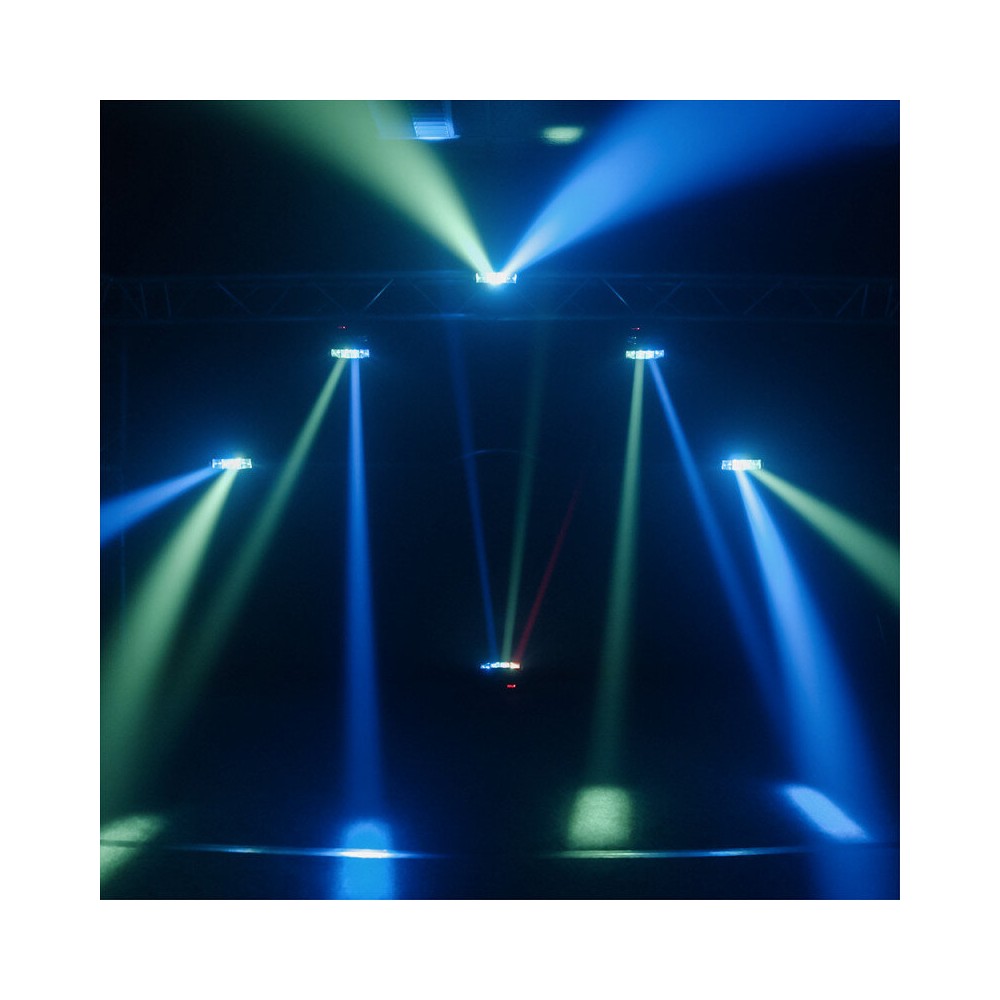 BoomTone DJ Beam effect light show, 2 x 4 lenses, 8 x 3W RGBW 4-in-1 CREE LED