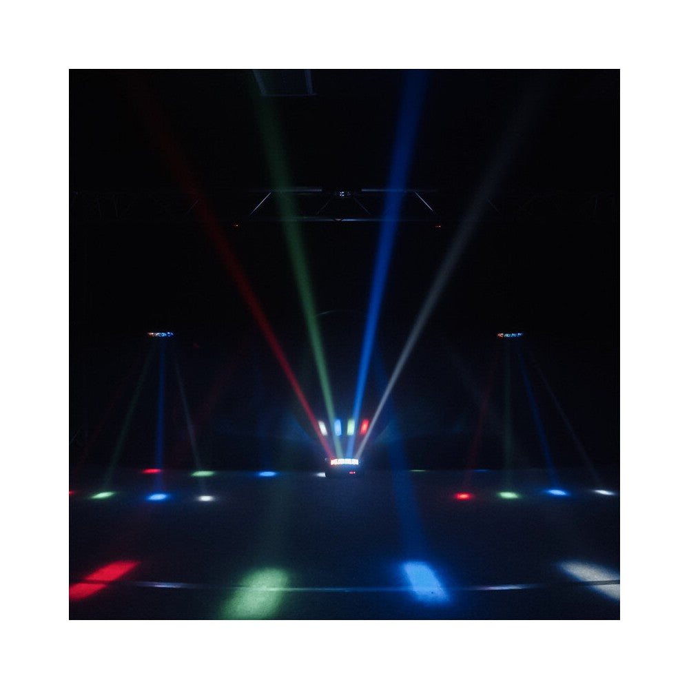 BoomTone DJ Beam effect light show, 2 x 4 lenses, 8 x 3W RGBW 4-in-1 CREE LED